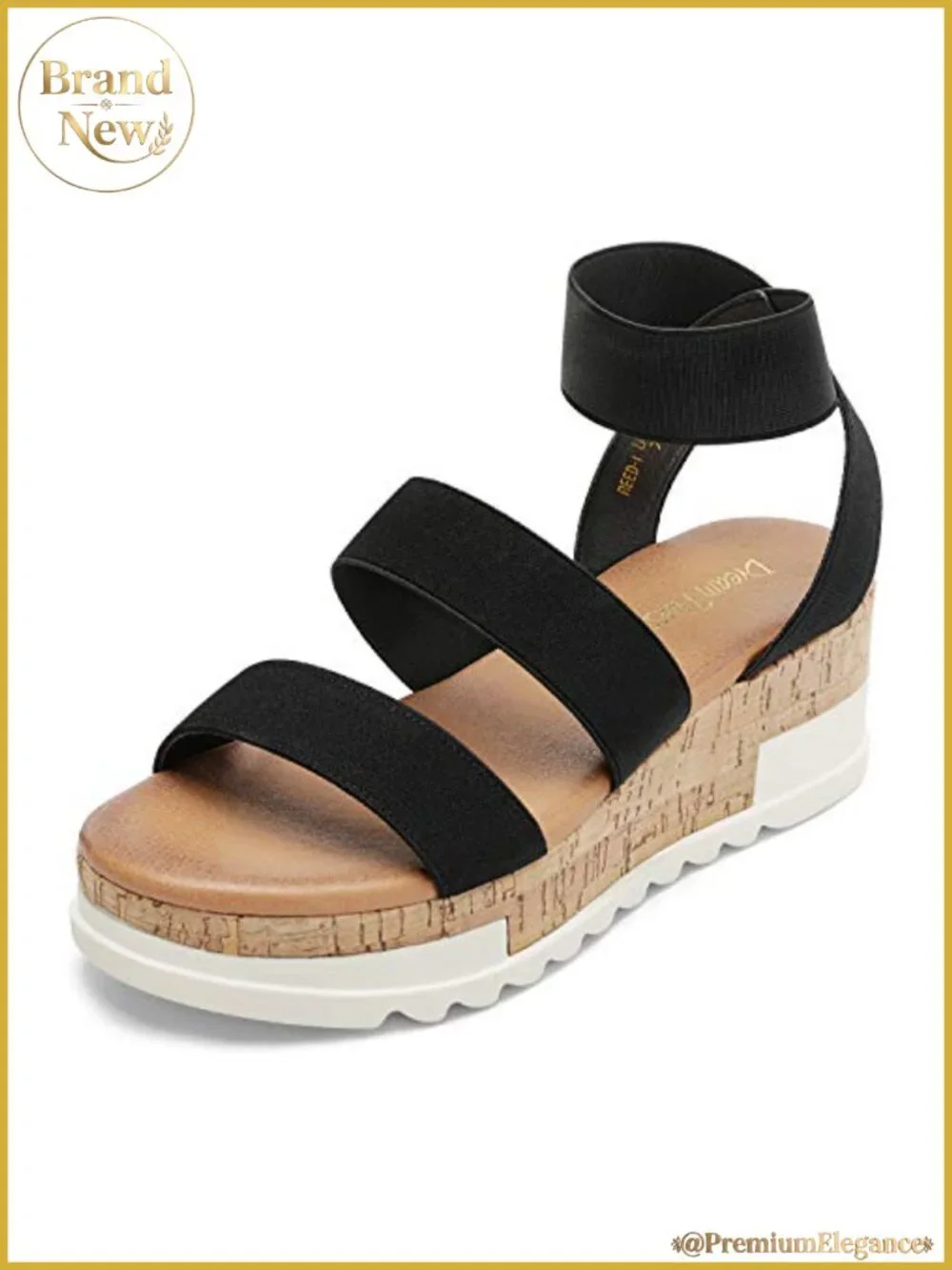 Women's Platform Wedge Sandals Open Toe Elastic Ankle Strap Summer